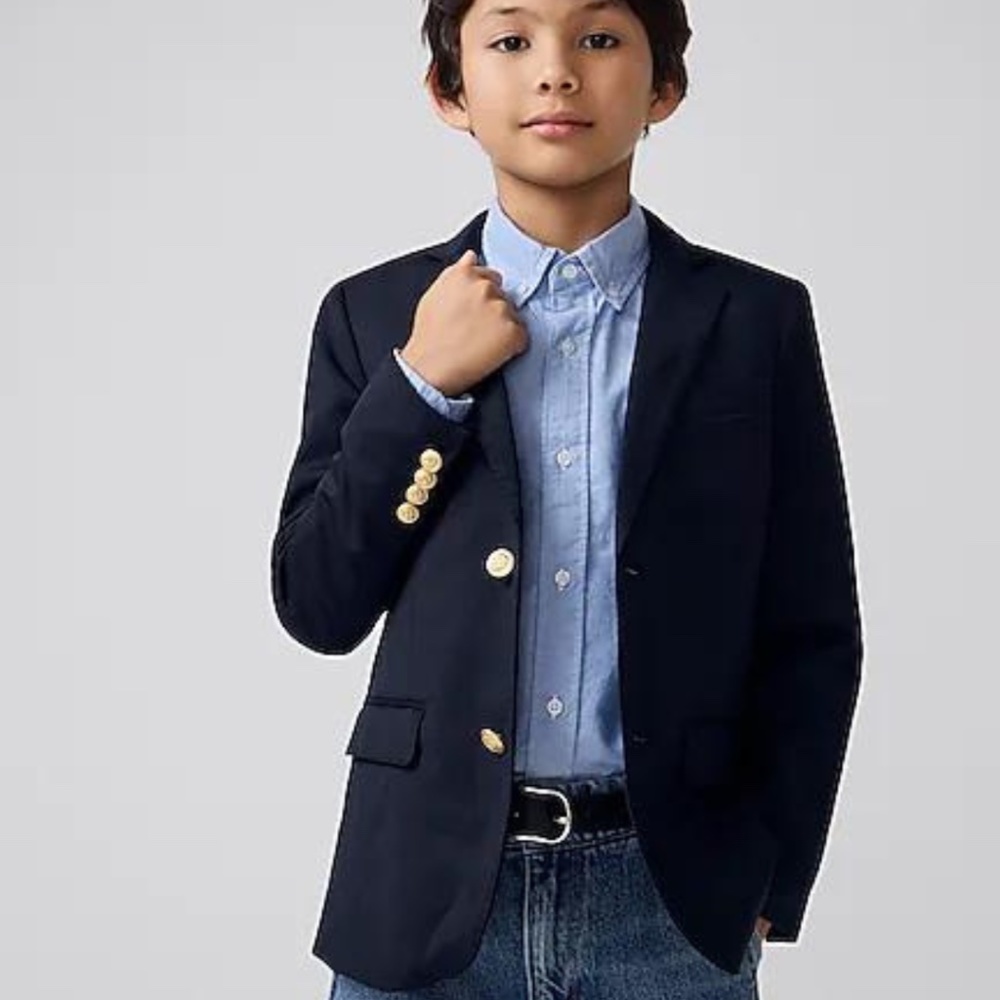 NWOT - Crewcuts Wool Blend Navy Blazer Size 7